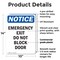Signmission Emergency Exit Do Not Block Door, 10 in W x Rectangle, Plastic OS-2PACK-NS-P-1014-V-11805 - alternate 3